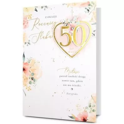 Karnet B6 Rocznica ślubu 50