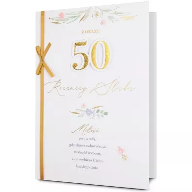 Karnet B6 Rocznica ślubu 50