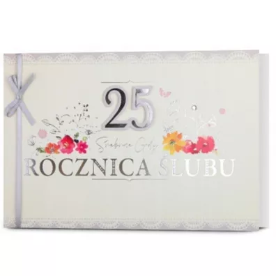 Karnet B6 Rocznica ślubu 25