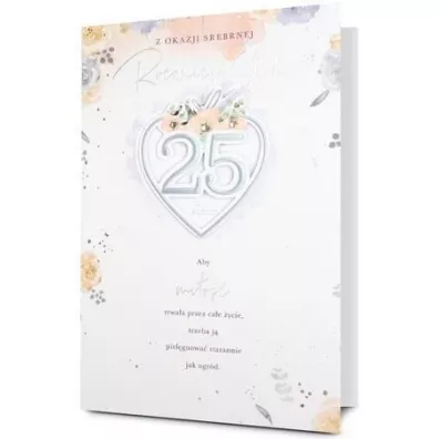 Karnet B6 Rocznica ślubu 25