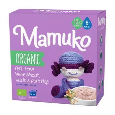 Mamuko Ekologiczna Kaszka Owsiano - Gryczano - Jęczmienna 200 g Bio