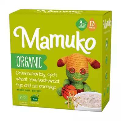 Mamuko Ekologiczna Kaszka Jęczmienno - Orkiszowo - Gryczano - Żytnio - Owsiana 200 g Bio