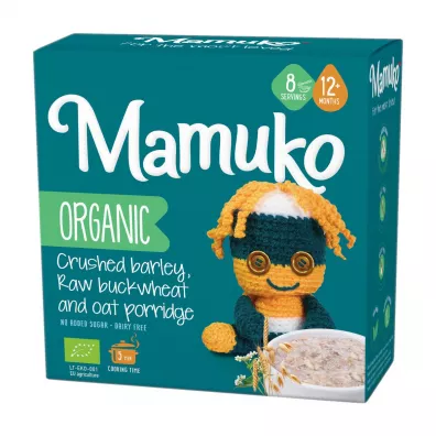 Mamuko Ekologiczna Kaszka Jęczmienno - Gryczano - Owsiana 200 g Bio