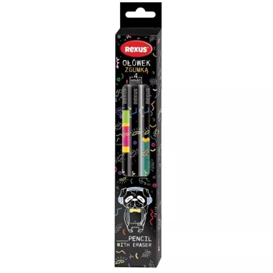 Beniamin Ołówek z gumką 4szt
