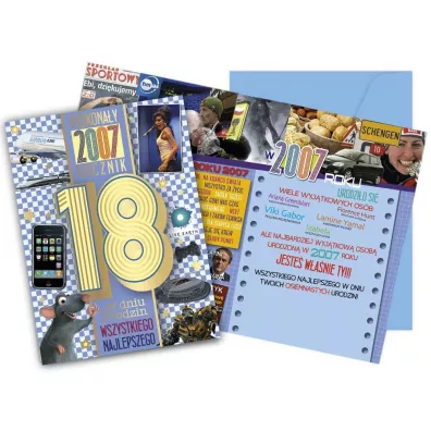 Kukartka Karnet Urodziny 18