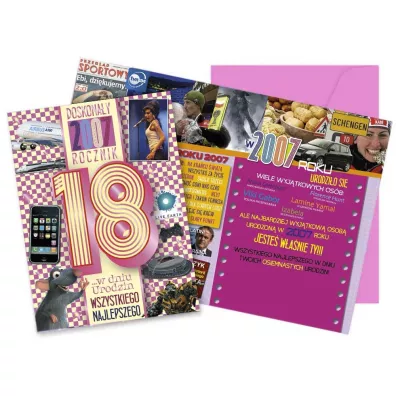 Kukartka Karnet Urodziny 18