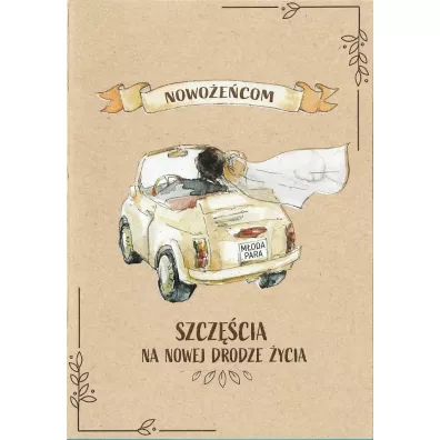 Kartka okolicznościowa Ślub kraft