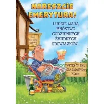 Kartka okolicznościowa Emerytura