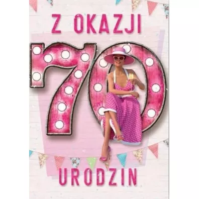 Kartka okolicznościowa Urodziny 70