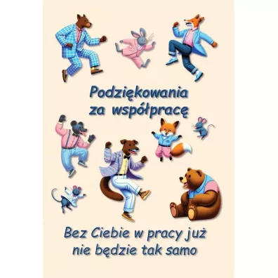 Kartka okolicznościowa Podziękowania za współpracę