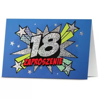 Zaproszenie Urodziny 18 (5szt)