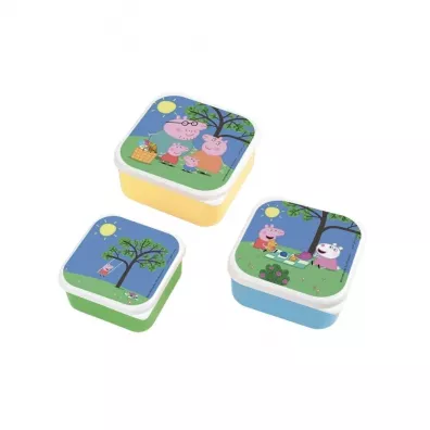 Petit Jour Paris Lunch box 3szt Świnka Peppa