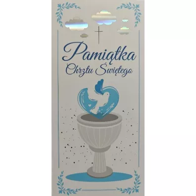 Karnet Chrzest chłopiec