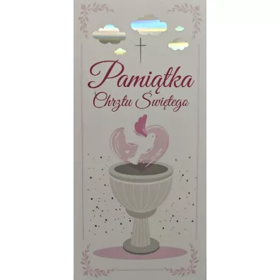 Karnet Chrzest dziewczynka