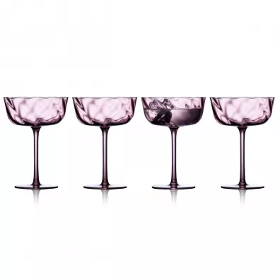 Lyngby Glas Kieliszki do szampana Vienna Purple 31733 4 x 300 ml