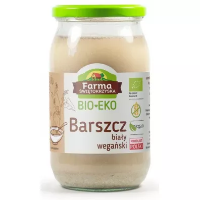 Farma Świętokrzyska Barszcz biały na zakwasie gryczanym (słoik) 720 ml Bio