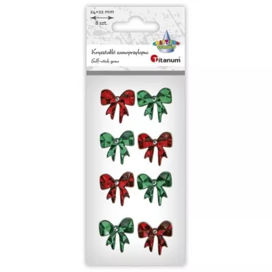 Titanum Kryształki samoprzylepne Kokardki 8szt