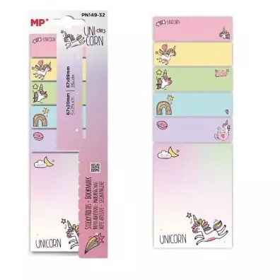 Karteczki samoprzylepne jednorożce 6x25szt