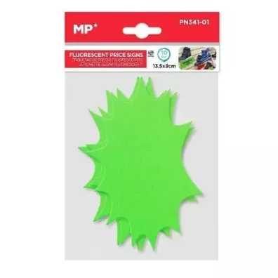 Etykiety cenowe fluorescencyjne zielone 135x90mm