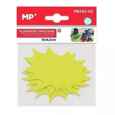 Etykiety cenowe fluorescencyjne żółte 100x65mm
