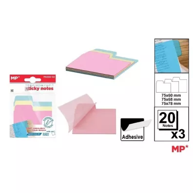 Karteczki samoprzylepne indeksujące 3x20szt