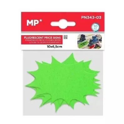 Etykiety cenowe fluorescencyjne zielone 100x65mm