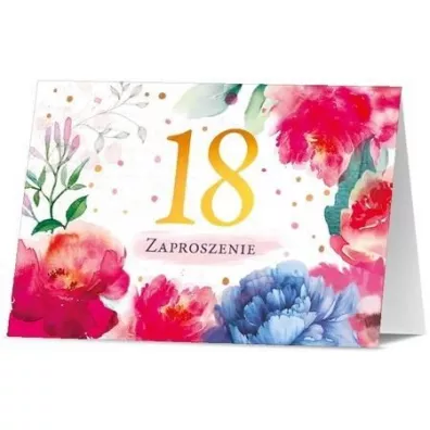 Zaproszenie Urodziny 18 (10szt)