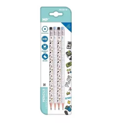 Mp Main Paper Ołówek z gumką HB 4szt