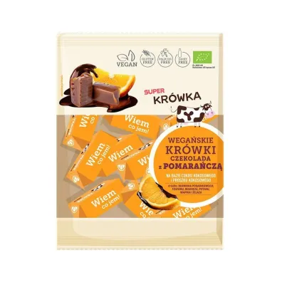 Super Krówka Krówki czekolada z pomarańczą bezmleczne bezglutenowe 150 g Bio
