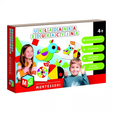 Puzzle Montessori - układanka edukacyjna - Papuga Multigra