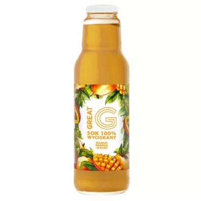 Great Sok 100% mango ananas jabłko NFC 750 ml