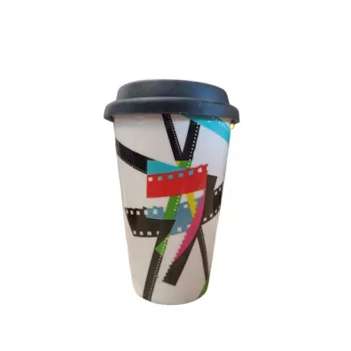 Kubek Ceramiczny Termiczny Z Pokrywką 250 Ml Outlet