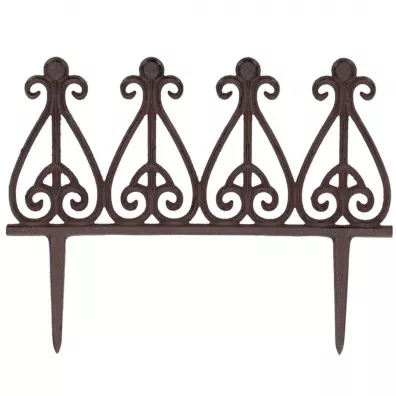 Esschert Design Płotek ogrodowy żeliwny w stylu wiktoriańskim 29 cm