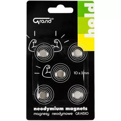 Magnesy neodymowe GR-N510 10mm 5szt GRAND