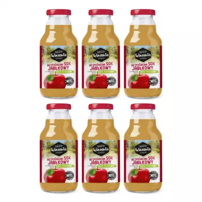 Sady Wincenta Sok 100% jabłkowy naturalnie mętny tłoczony NFC Zestaw 6 x 330 ml