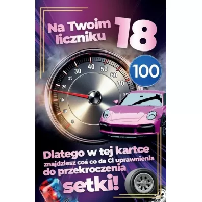 Karnet Prawo Jazdy 18 urodziny damskie