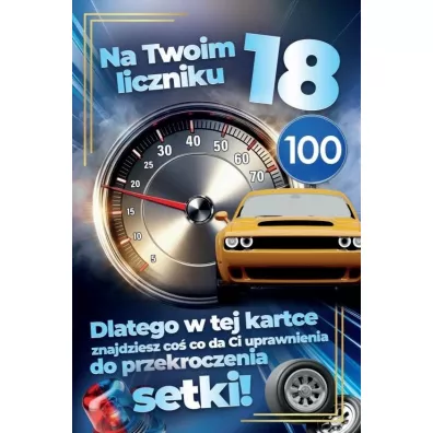 Karnet Prawo Jazdy 18 urodziny męskie