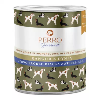 Perro Gourmet Kangur z dynią karma mokra dla psów dorosłych 800 g
