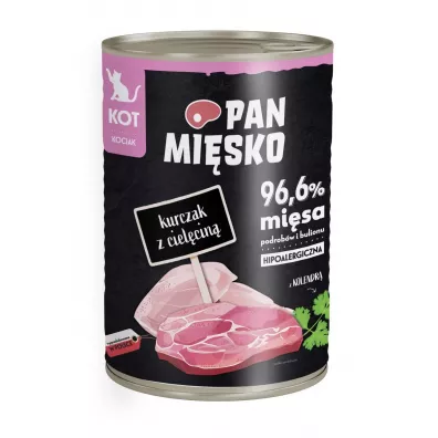 Pan Mięsko Karma mokra dla kota Kurczak z cielęciną 400 g