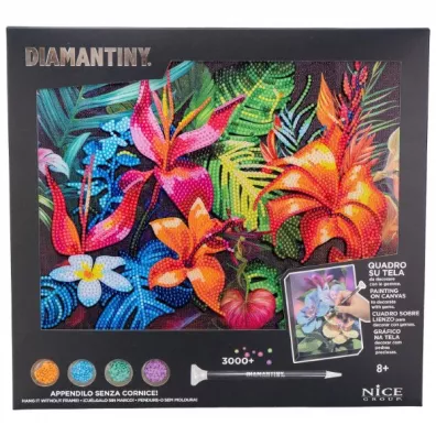 Diamentowa mozaika Kwiaty tropikalne