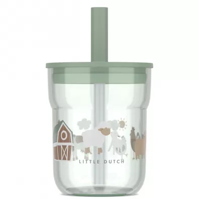 Mepal Szklanka dziecięca ze słomką Mio 250ml Little Farm 108023065399 250 ml
