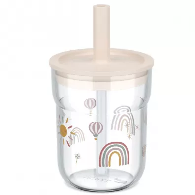 Mepal Szklanka dziecięca ze słomką Mio 250ml Sunshine & Rainbow 108023065245 250 ml