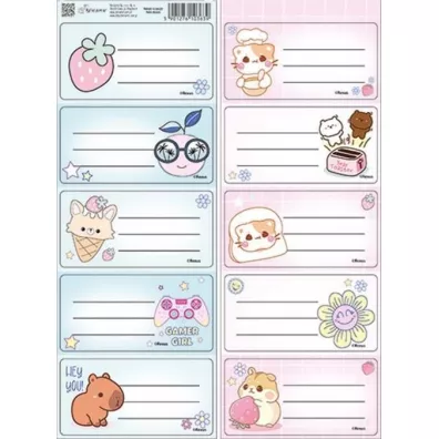 Beniamin Naklejki na zeszyty pasek No name - dziewczynka