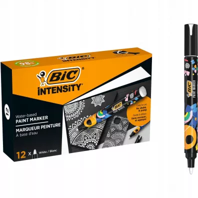 Bic Markery akrylowe Intensity Classic biały (12szt)