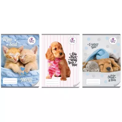 Beniamin Zeszyt A4/32K kolor 3-linie The sweet pets (10szt)