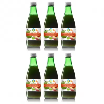 Bio Food Sok brzoskwiniowo - jabłkowy nfc bezglutenowy zgrzewka 6 x 300 ml Bio