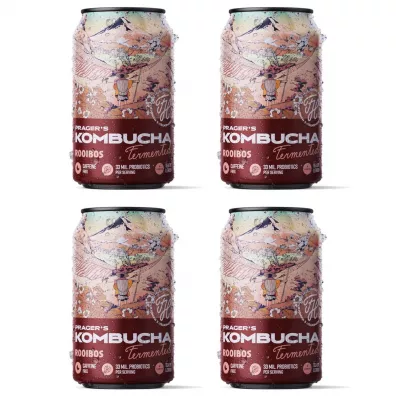 Pragers Kombucha Rooibos zestaw 4 x 350 ml