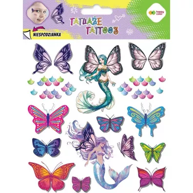 Tatuaże zmywalne Buterflies HAPPY COLOR