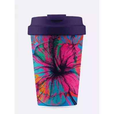 Chic-Mic Kubek podróżny z tworzywa pla kolorowy ogród 350 ml