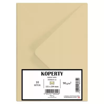 Henry Koperty A5 kremowe 10szt
